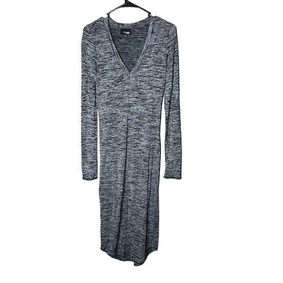 Aritzia Wilfred Free Lisiere Bodycon V-Neck Heathered Midi Dress Size Small - Picture 1 of 8